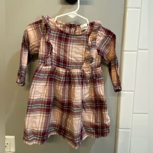 H&M Multicolor Plaid Long Sleeve Dress / Size 9m / EUC
